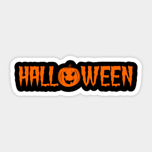 Halloween Jack 'o Lantern Face Sticker